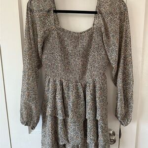 Entro Floral Puff Sleeve Romper